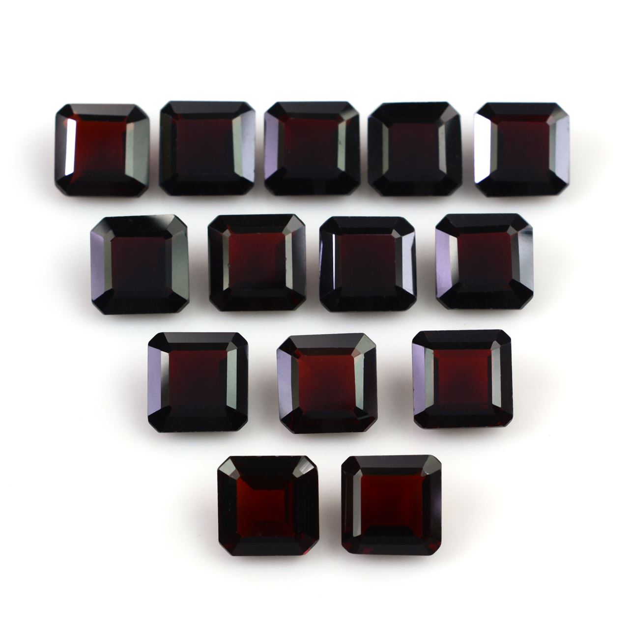 DARK RED GARNET CUT SQUARE-OCTAGON 7MM 1.71 Cts.