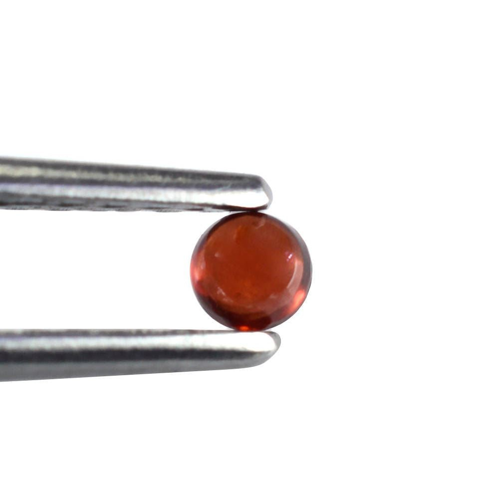 RED GARNET (OPEN) PLAIN ROUND CAB 3MM 0.16 Cts.