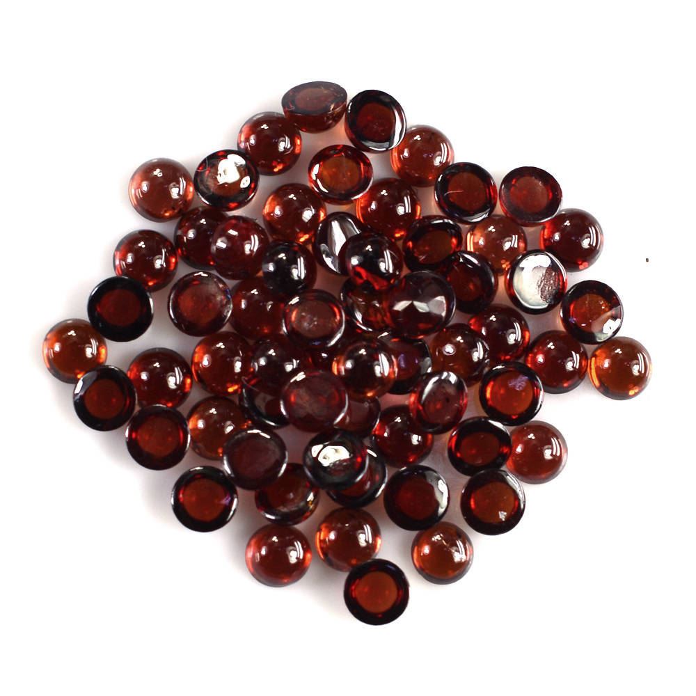 RED GARNET (OPEN) PLAIN ROUND CAB 3MM 0.16 Cts.