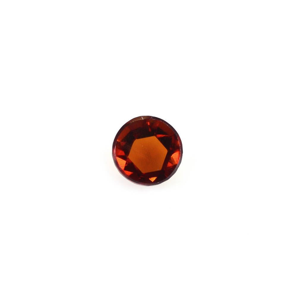 RED GARNET (OPEN) ROSE CUT ROUND CAB 3MM 0.14 Cts.