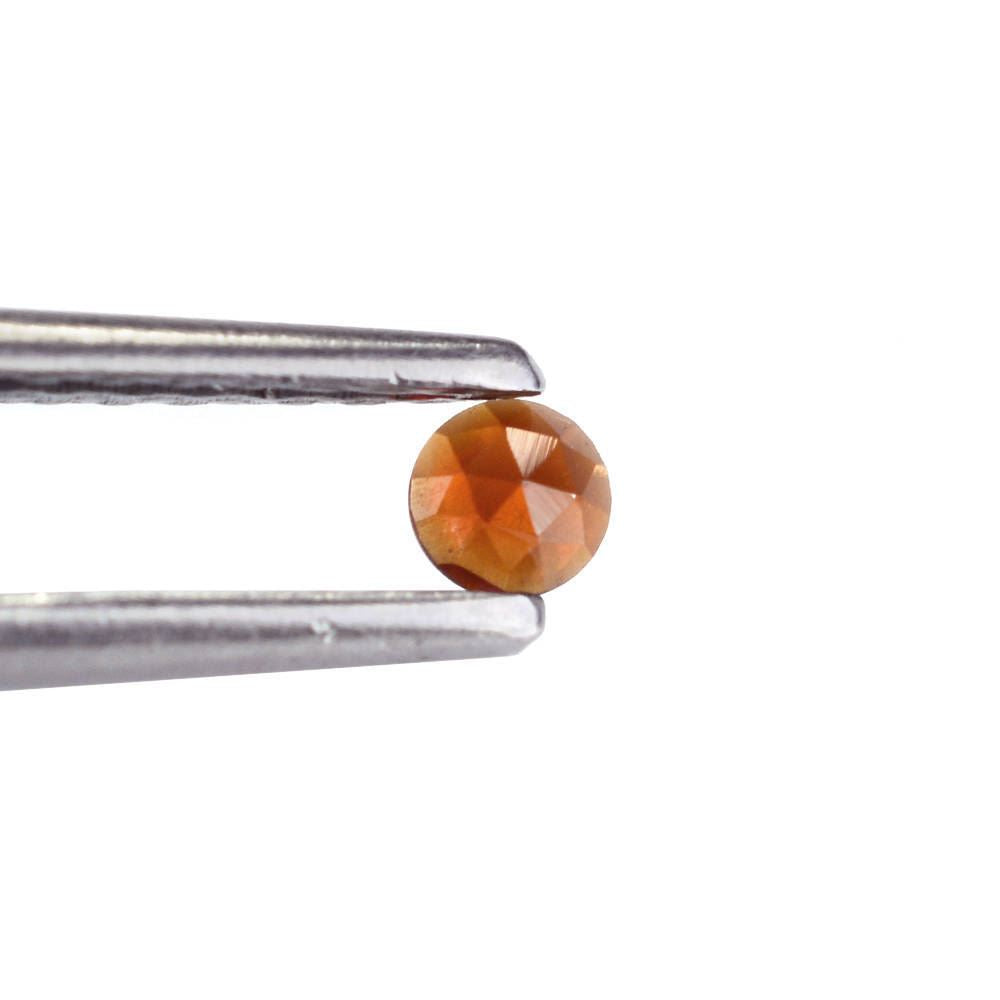 RED GARNET (OPEN) ROSE CUT ROUND CAB 3MM 0.14 Cts.