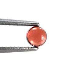RED GARNET PLAIN ROUND CAB (OPEN RED/SI) 4.00MM 0.42 Cts.