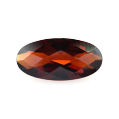 RED GARNET CHECKER CUT BRIOLETTE OVAL (OPEN RED) 14X7MM 3.50 Cts.