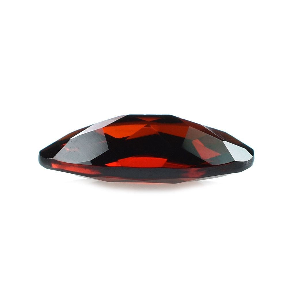 RED GARNET CHECKER CUT BRIOLETTE OVAL (OPEN RED) 14X7MM 3.50 Cts.