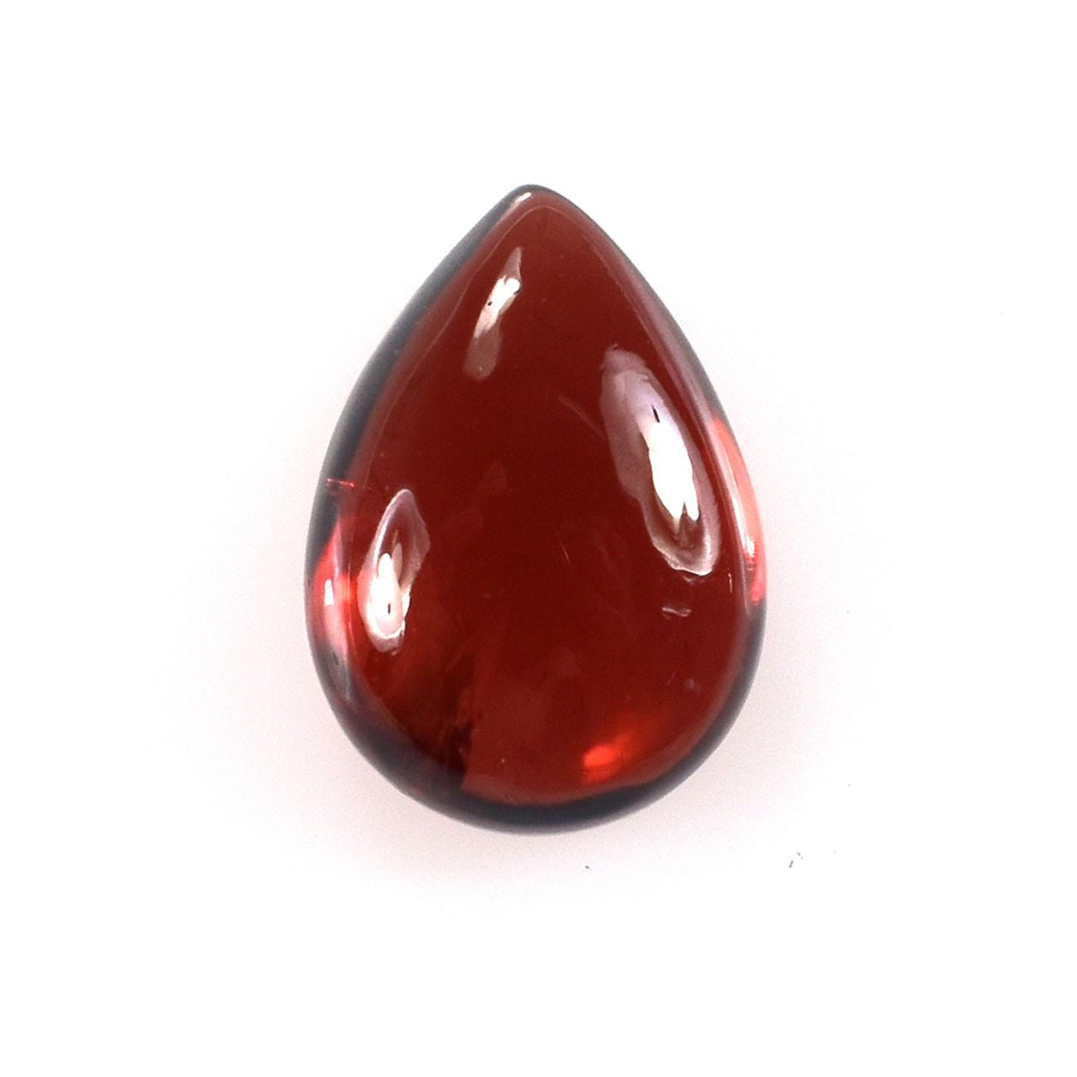 GARNET PLAIN PEAR CAB (OPEN RED)(HI)10.00X7.00 MM 2.65 Cts.