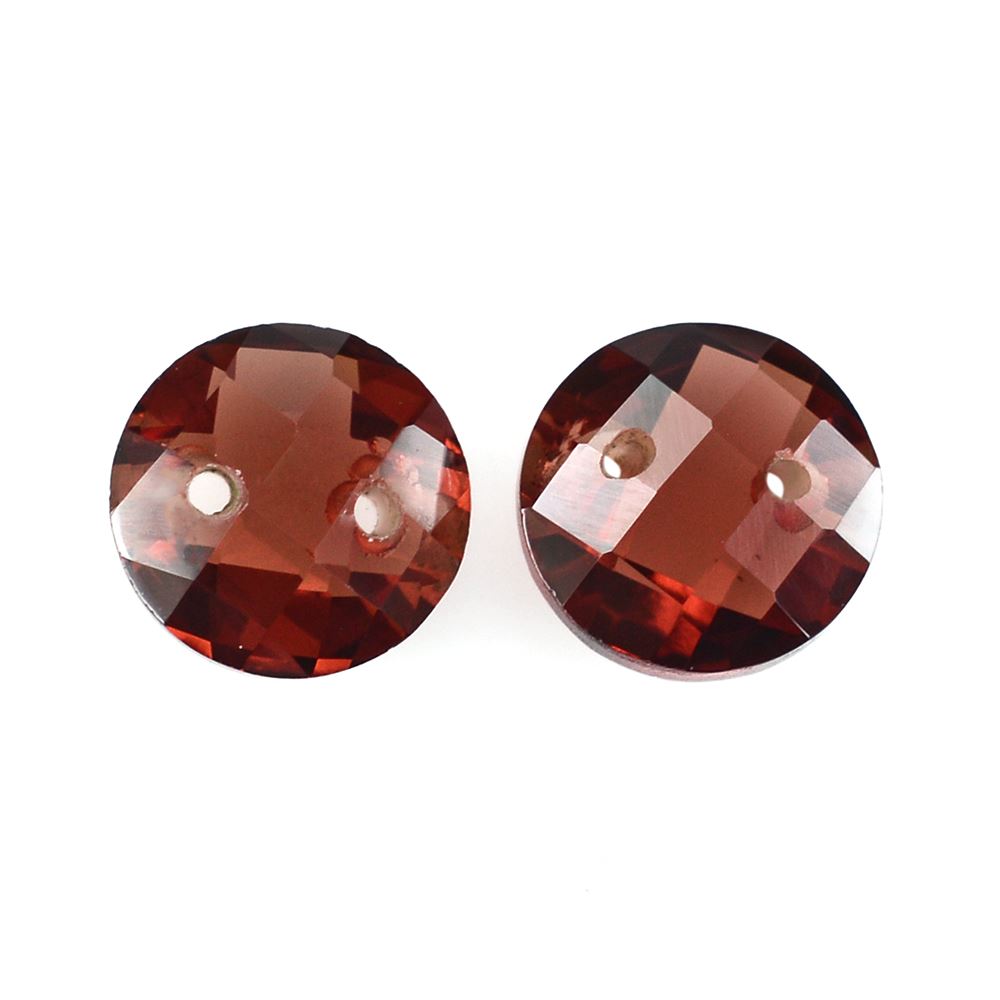 RED GARNET BRIOLETTE ROUND WITH (TWO FULL DRILL) 5MM 0.61 Cts.