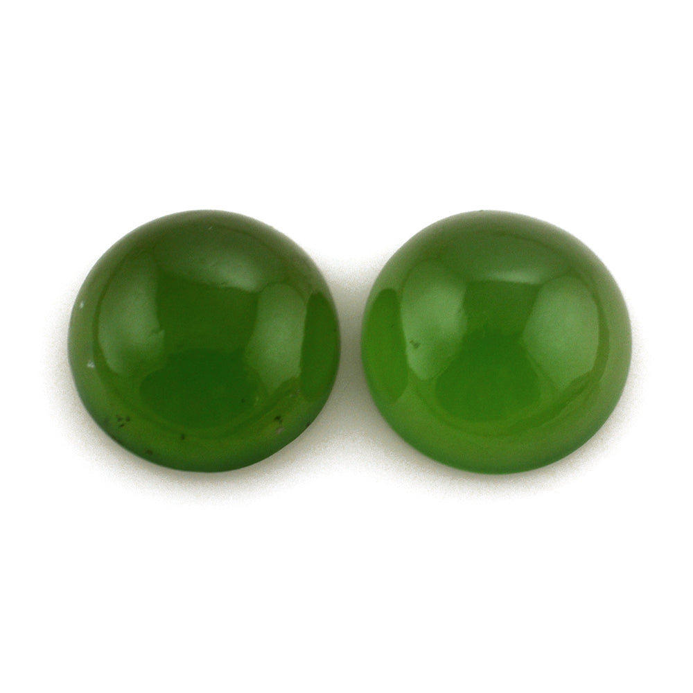 GREEN SERPENTINE ROUND CAB 12MM 5.20 Cts.