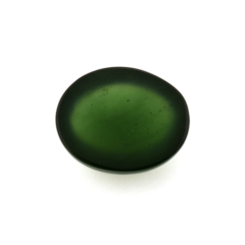 GREEN SERPENTINE OVAL CAB 12X10MM 4.43 Cts.