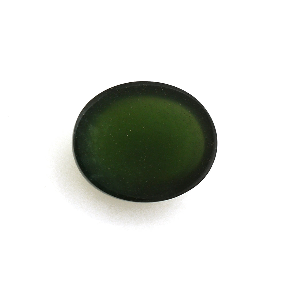 GREEN SERPENTINE OVAL CAB 12X10MM 4.20 Cts.