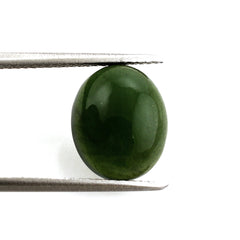 GREEN SERPENTINE OVAL CAB 12X10MM 4.20 Cts.