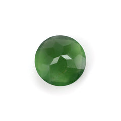 GREEN SERPENTINE CHECKER CUT ROUND 10MM 3.33 cts.