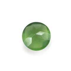 GREEN SERPENTINE CHECKER CUT ROUND 8MM 1.70 Cts.