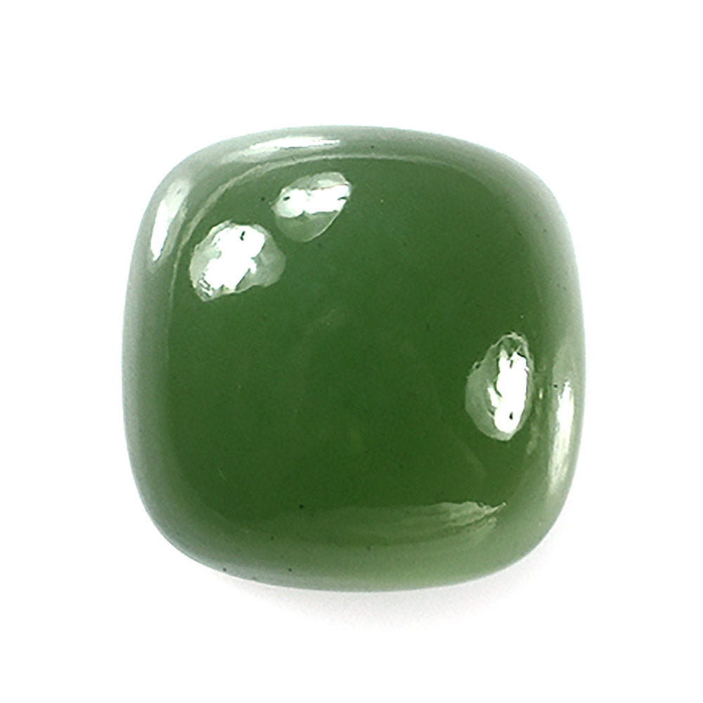 GREEN SERPENTINE PLAIN CUSHION CAB 12MM 6.95 Cts.