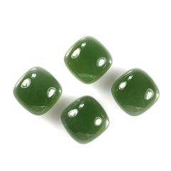 GREEN SERPENTINE PLAIN CUSHION CAB 12MM 6.95 Cts.