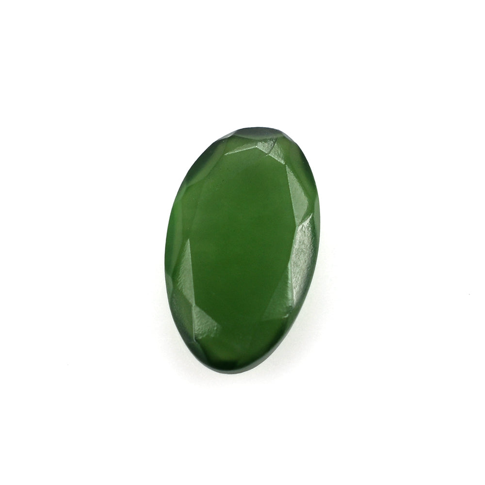 GREEN SERPENTINE BOTH SIDE TABLE CUT OVAL 11.30X6.70MM 1.95 Cts.