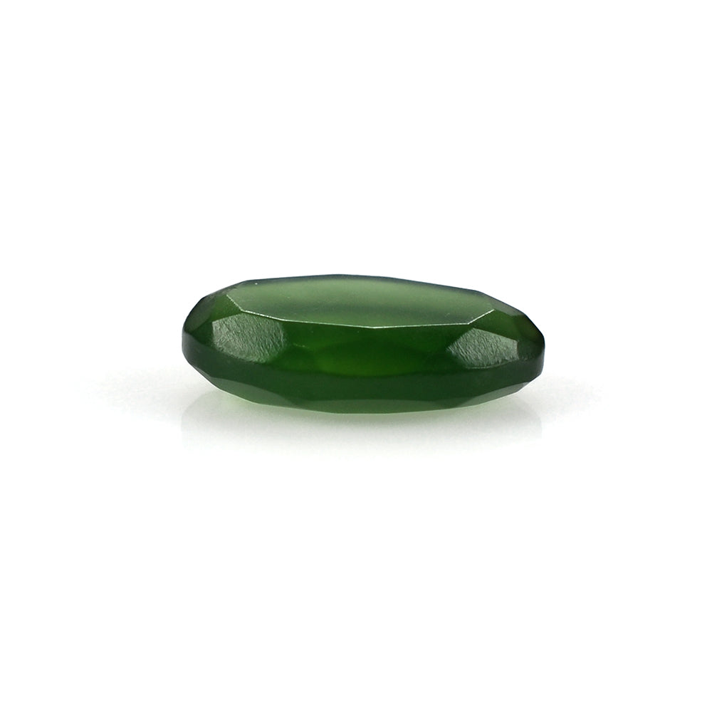 GREEN SERPENTINE BOTH SIDE TABLE CUT OVAL 11.30X6.70MM 1.95 Cts.