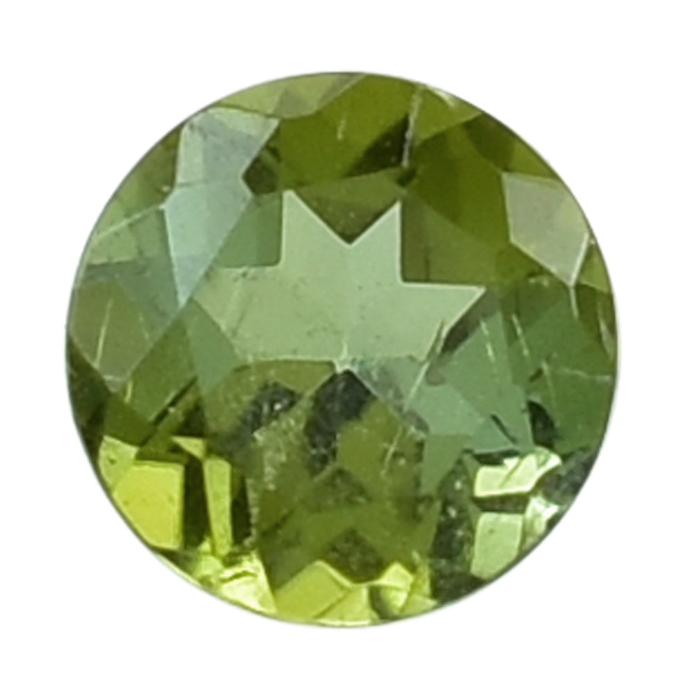 NEW GREEN TOURMALINE CUT ROUND 3.50MM 0.17 Cts.