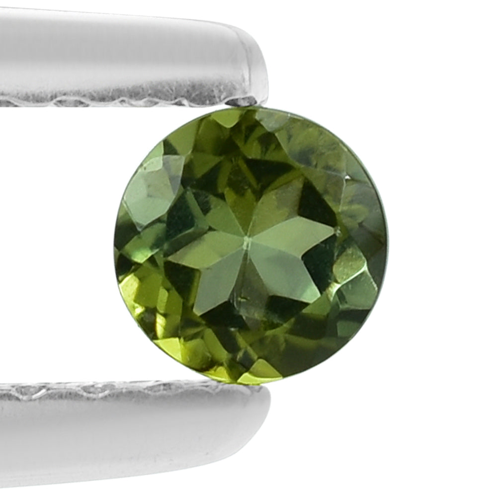 NEW GREEN TOURMALINE CUT ROUND 3.50MM 0.17 Cts.