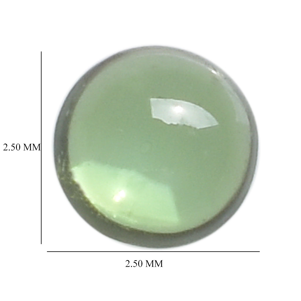 GREEN TOURMALINE ROUND CAB 2.50MM 0.09 Cts.