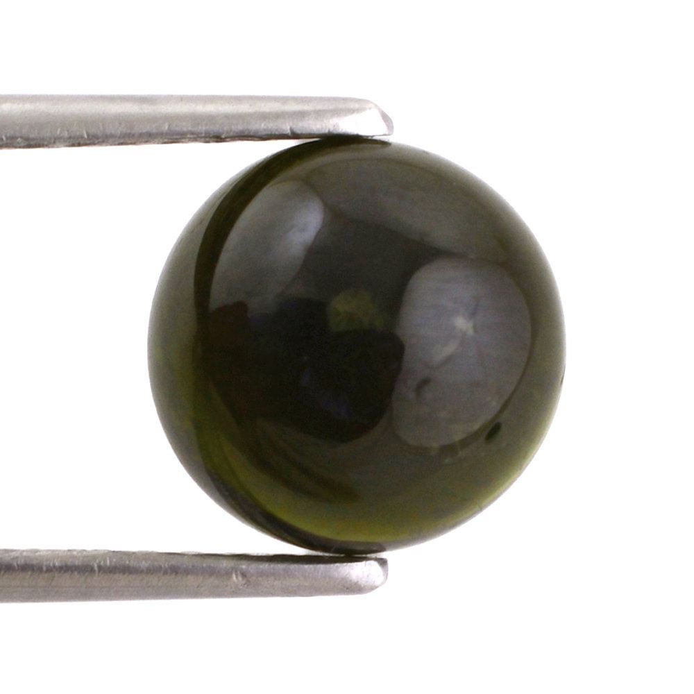 GREEN TOURMALINE ROUND CAB (DARK) 10MM 4.15 Cts.