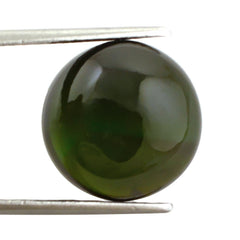 GREEN TOURMALINE ROUND CAB (DARK) 14MM 12.2 Cts.