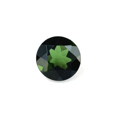 GREEN TOURMALINE CUT ROUND (DARK) 6MM 0.77 Cts.