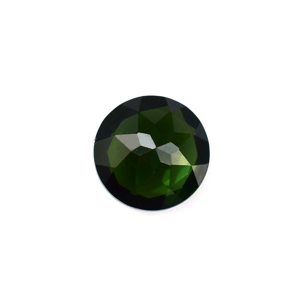 GREEN TOURMALINE CUT ROUND (DARK) 6MM 0.77 Cts.