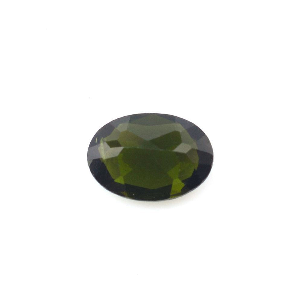 GREEN TOURMALINE CUT OVAL (DARK/HI) 7X5MM 0.65 Cts.