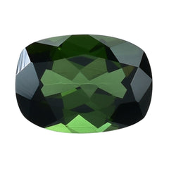 GREEN TOURMALINE CUT CUSHION (DARK) 7X5MM 0.75 Cts.