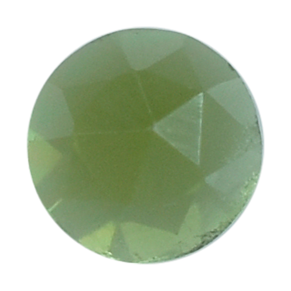 GREEN TOURMALINE (OPEN COLOR) (SI) ROSE CUT ROUND CAB 2MM 0.06 Cts.