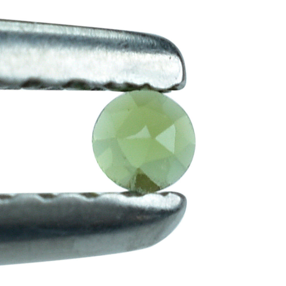 GREEN TOURMALINE (OPEN COLOR) (SI) ROSE CUT ROUND CAB 2MM 0.06 Cts.