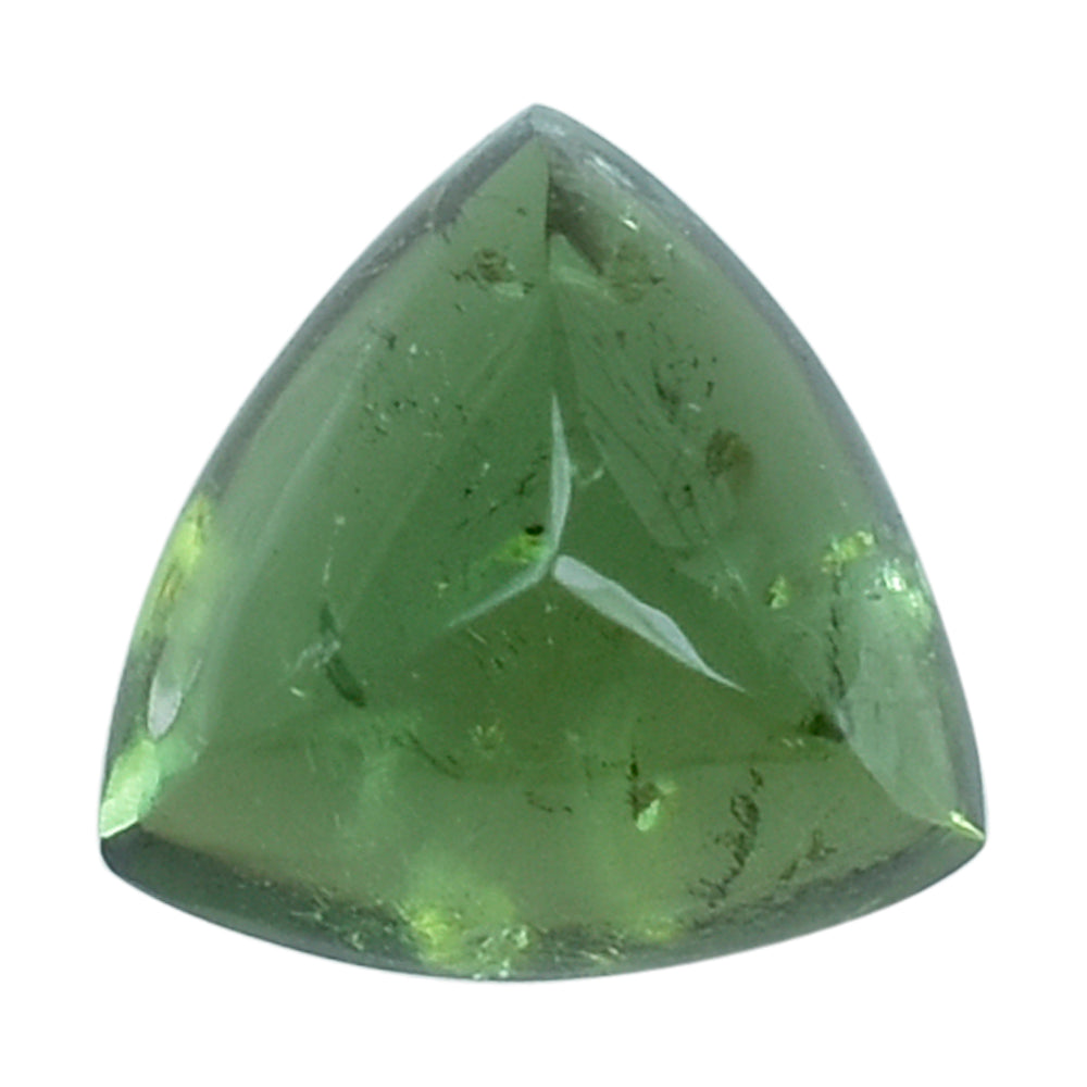 GREEN TOURMALINE (OPEN COLOR) (SI) SUGARLOAF TRILLION CAB (FLAT BOTTOM) 5MM (TH. 3.25-3.65MM) 0.60 Cts.