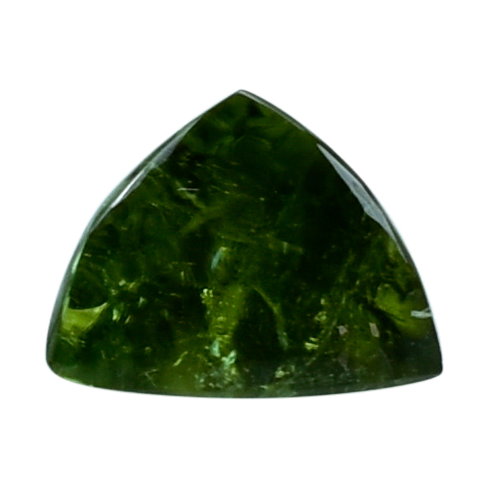 GREEN TOURMALINE (OPEN COLOR) (SI) SUGARLOAF TRILLION CAB (FLAT BOTTOM) 5MM (TH. 3.25-3.65MM) 0.60 Cts.