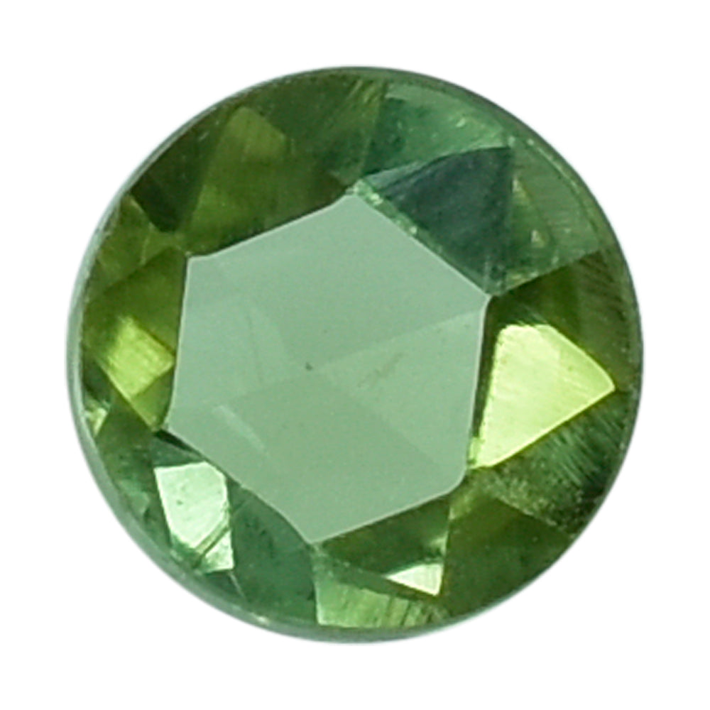 GREEN TOURMALINE (OPEN COLOR) (SI) ROSE CUT ROUND CAB 3MM (TH. 1.50-1.90MM) 0.13 Cts.