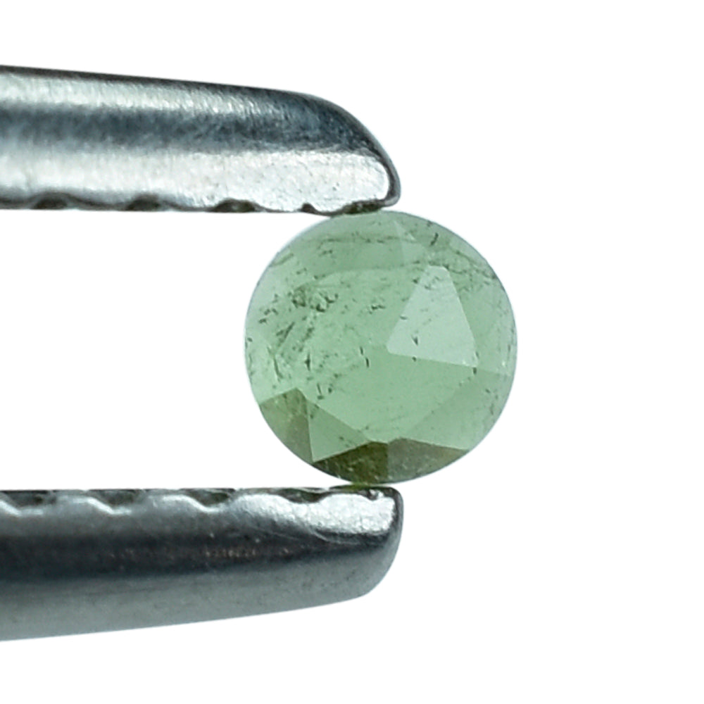 GREEN TOURMALINE (OPEN COLOR) (SI) ROSE CUT ROUND CAB 2.50MM (TH. 1.25-1.55) 0.08 Cts.