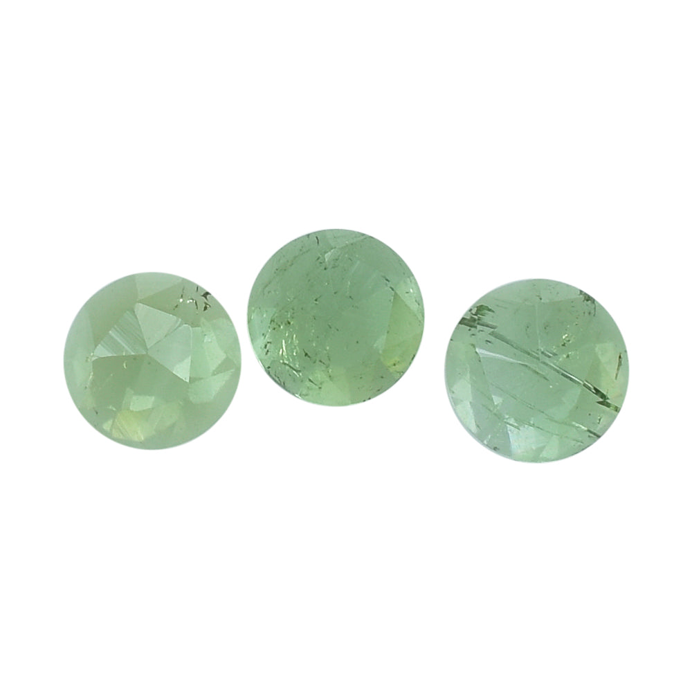 GREEN TOURMALINE (OPEN COLOR) (SI) ROSE CUT ROUND CAB 2.50MM (TH. 1.25-1.55) 0.08 Cts.