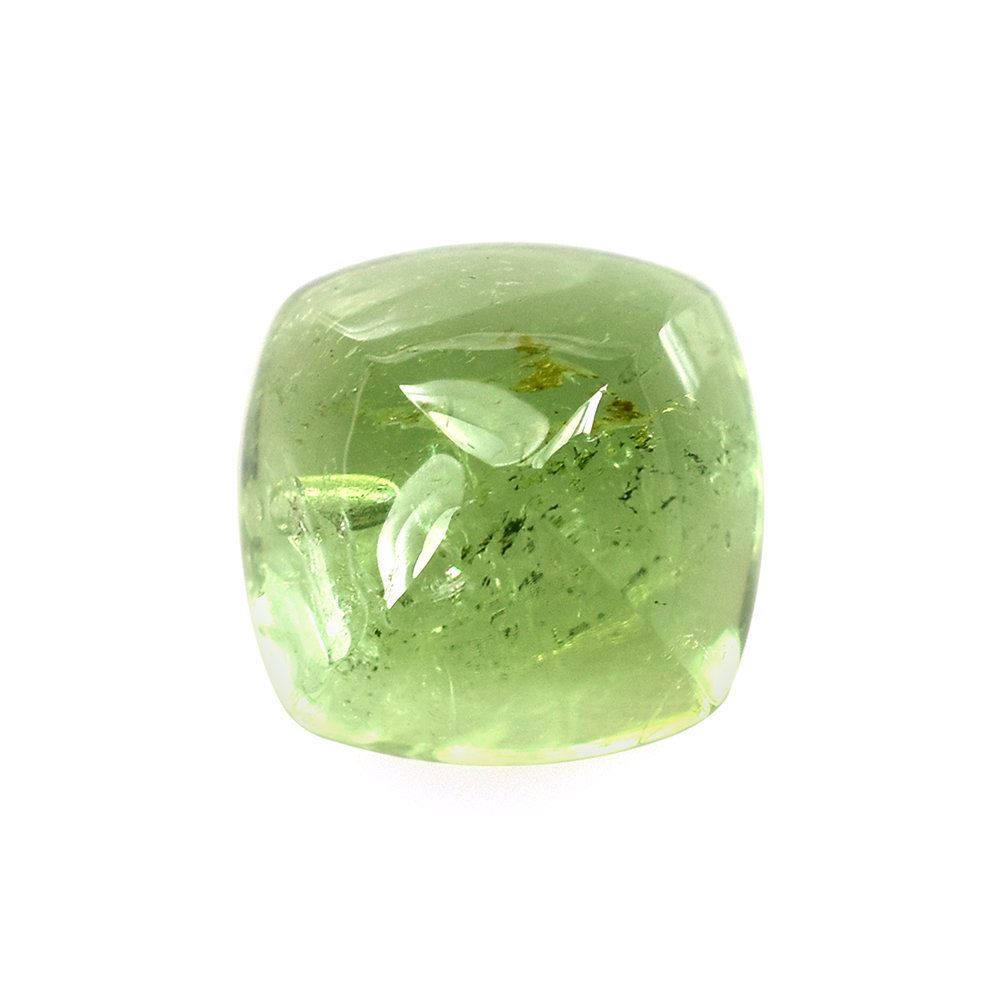 GREEN TOURMALINE SUGARLOAF CUSHION CAB (LITE) (TRANSPARENT) 10X10MM 5.40 Cts.