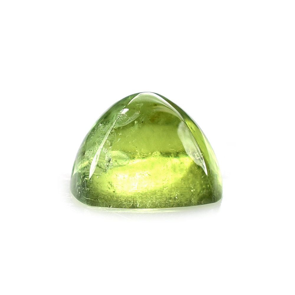 GREEN TOURMALINE SUGARLOAF CUSHION CAB (LITE) (TRANSPARENT) 10X10MM 5.40 Cts.