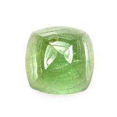 GREEN TOURMALINE SUGARLOAF CUSHION CAB (VERY MILKY) 10X10MM 5.05 Cts.