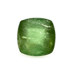 GREEN TOURMALINE SUGARLOAF CUSHION CAB (VERY MILKY) 10X10MM 5.05 Cts.