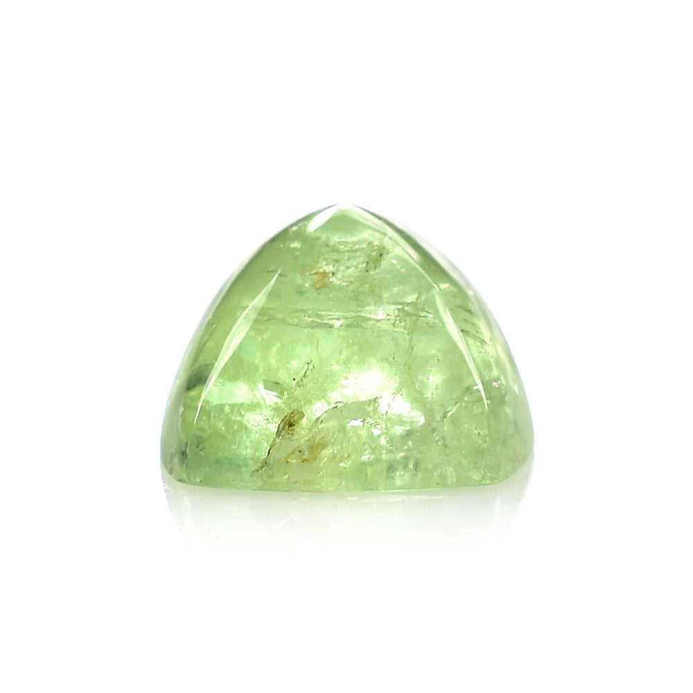 GREEN TOURMALINE SUGARLOAF CUSHION CAB (SEMI MILKY/LITE) 10X10MM 5.30 Cts.