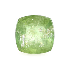 GREEN TOURMALINE SUGARLOAF CUSHION CAB (SEMI MILKY/LITE) 10X10MM 5.30 Cts.