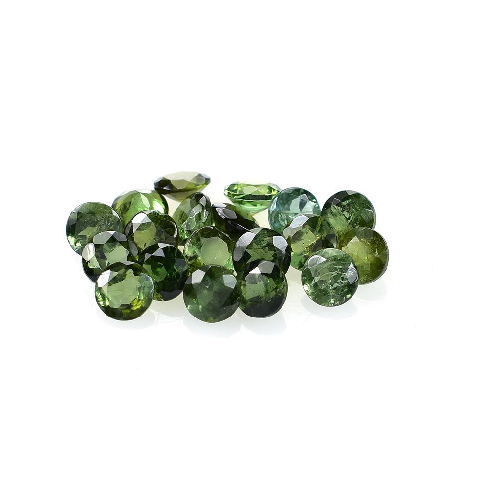 GREEN TOURMALINE CUT ROUND (DARK) (HI) 3.00X3.00MM 0.11 Cts.