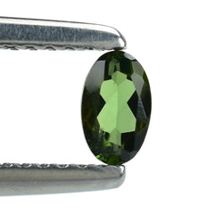 GREEN TOURMALINE CUT OVAL 5X3MM 0.24 Cts.