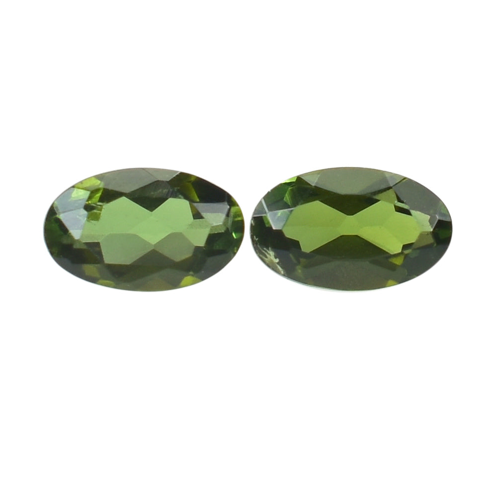 GREEN TOURMALINE CUT OVAL 5X3MM 0.24 Cts.