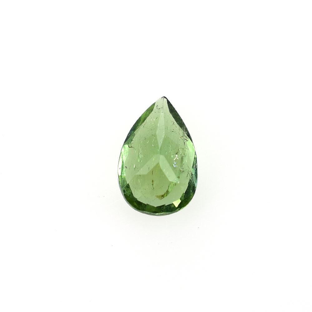 GREEN TOURMALINE CUT PEAR (DARK) (HI) 6.00X4.00MM 0.43 Cts.