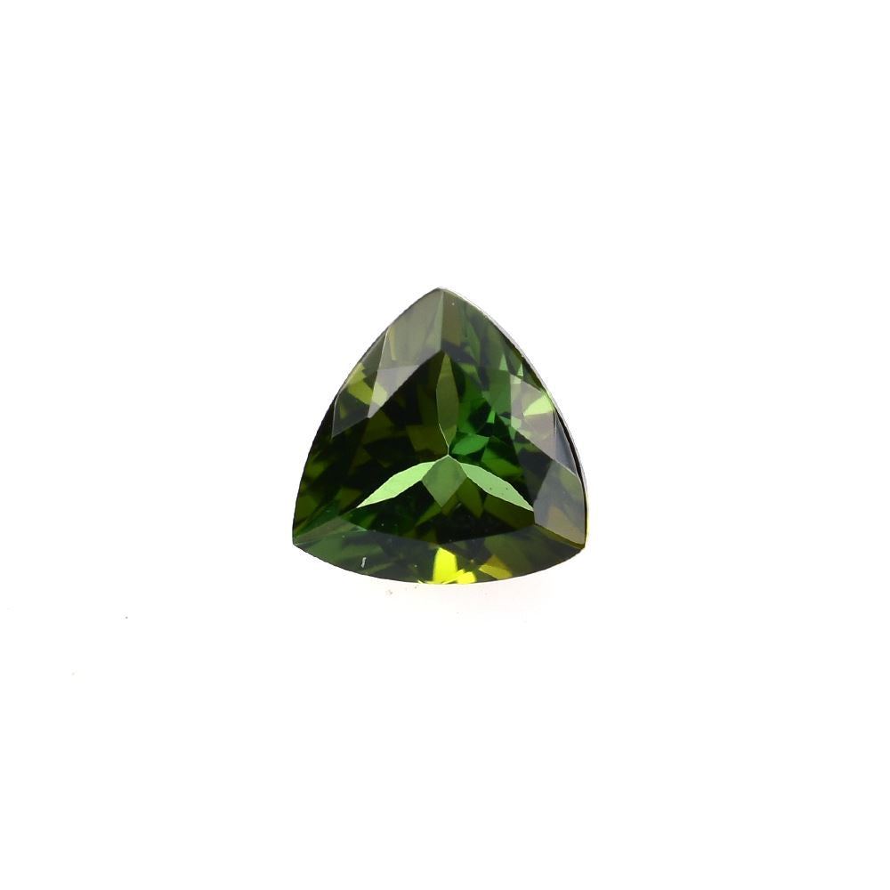 GREEN TOURMALINE CUT  TRILLION (CLEAN/DARK) 5.00X5.00MM 0.42 Cts.