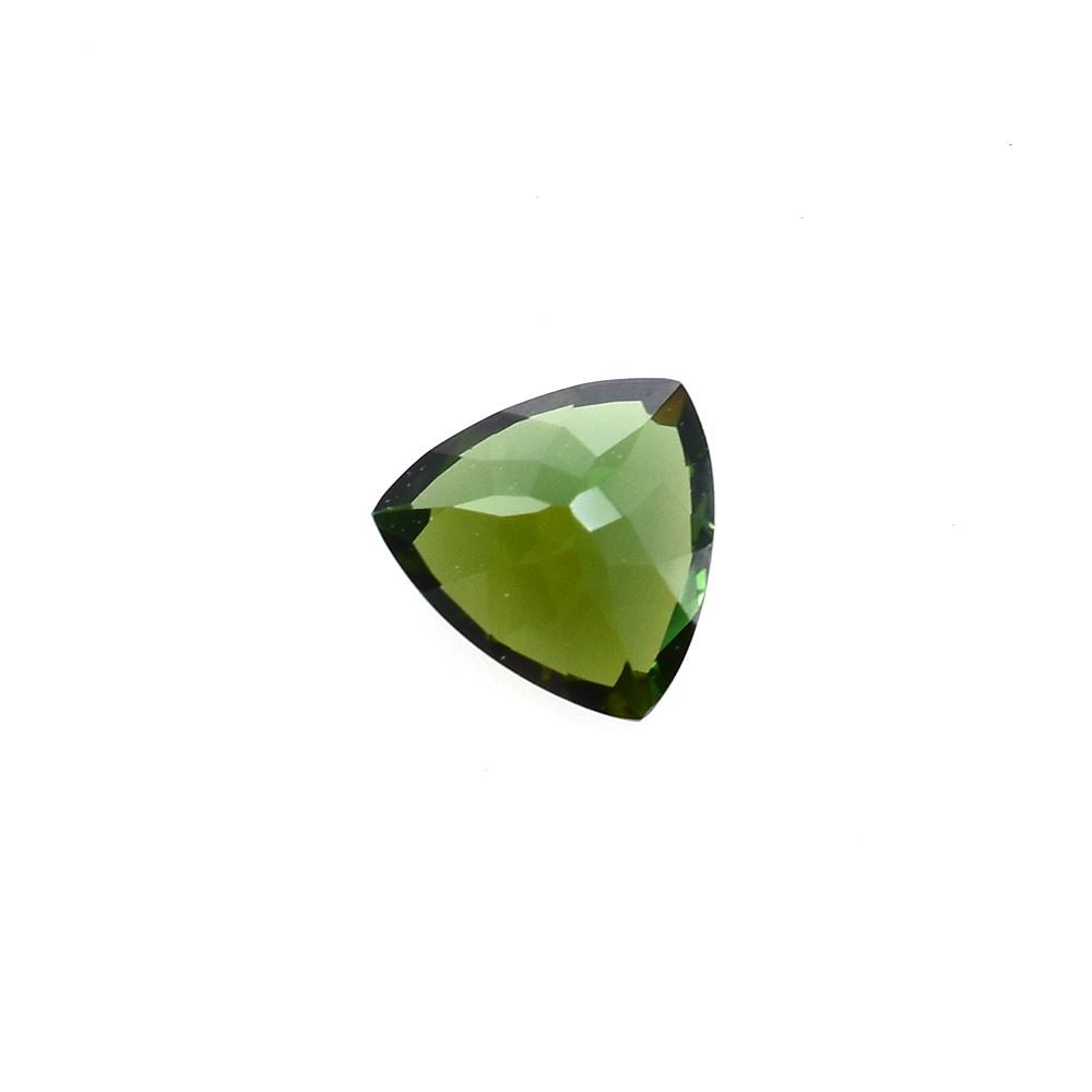 GREEN TOURMALINE CUT  TRILLION (CLEAN/DARK) 5.00X5.00MM 0.42 Cts.
