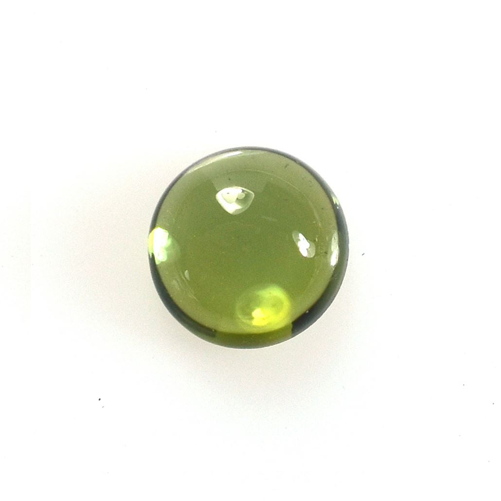 GREEN TOURMALINE PLAIN ROUND CAB LITE(CLEAN) 5.00X5.00 MM 0.53 Cts.