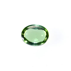 GREEN TOURMALINE PLAIN OVAL CAB LITE(CLEAN) 5.00X4.00 MM 0.43 Cts.